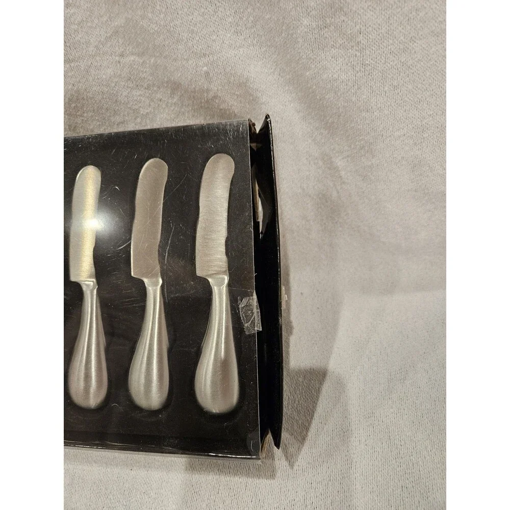 Prodyne Metalla Stainless Steel Spreaders Butter Jam Appetizers Set of 4